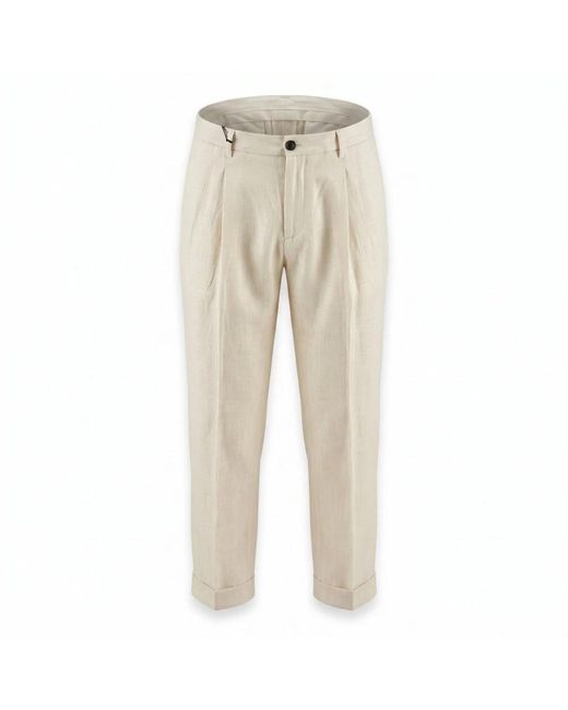 Heskimo Pantalaccio Twill Linnen Broek in het Natural voor heren