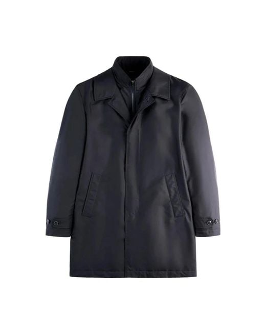 Fay Jassen ,Blauw ,Polyester Morning Double-Breasted Coat in het Blue voor heren