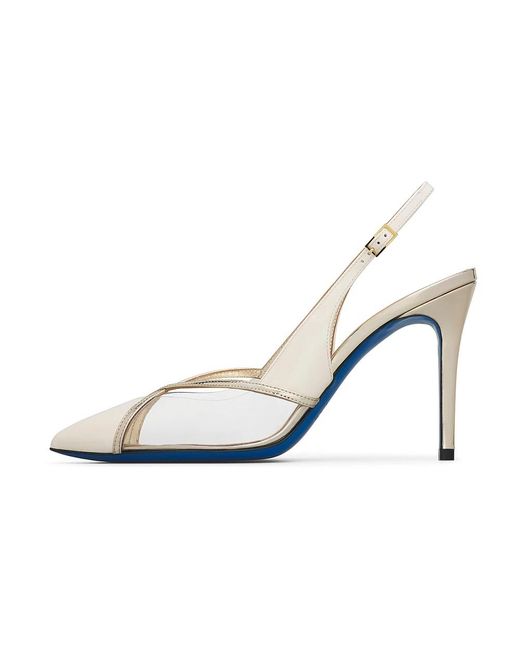 Loriblu Natural Lackleder-Slingbacks Mit Plexiglas