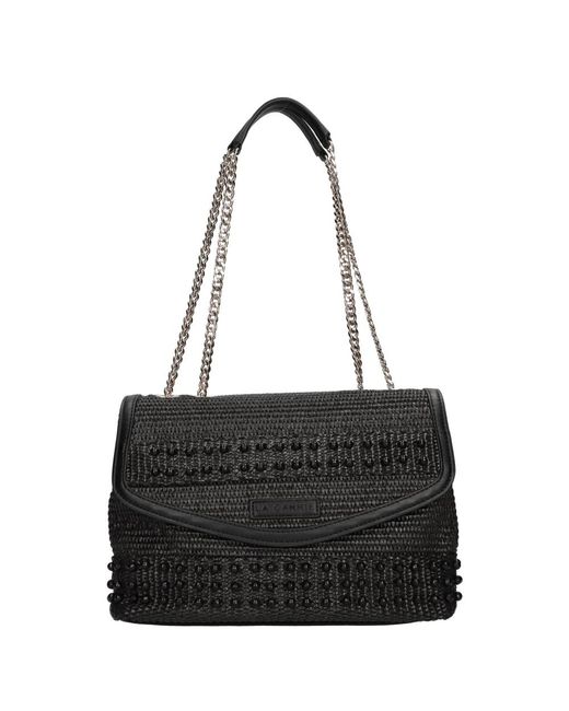 La Carrie Black Shoulder Bags