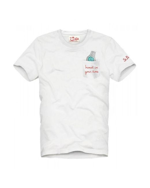 Mc2 Saint Barth T-Shirts in White für Herren