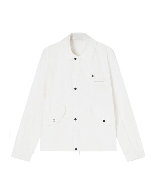 Light Jackets ARMANI EXCHANGE de hombre de color White