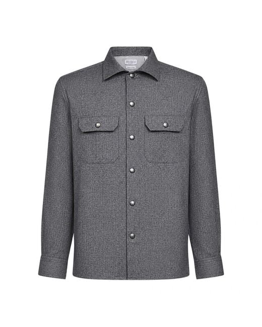 Brunello Cucinelli Gray Light Jackets for men