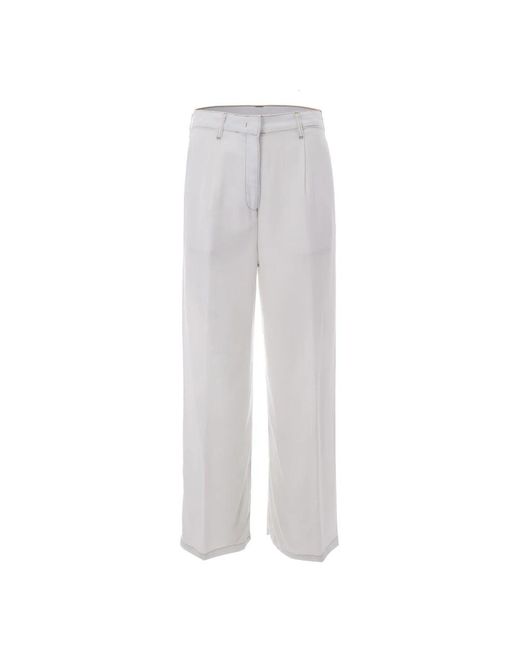 Wide Trousers Patrizia Pepe de color Gray