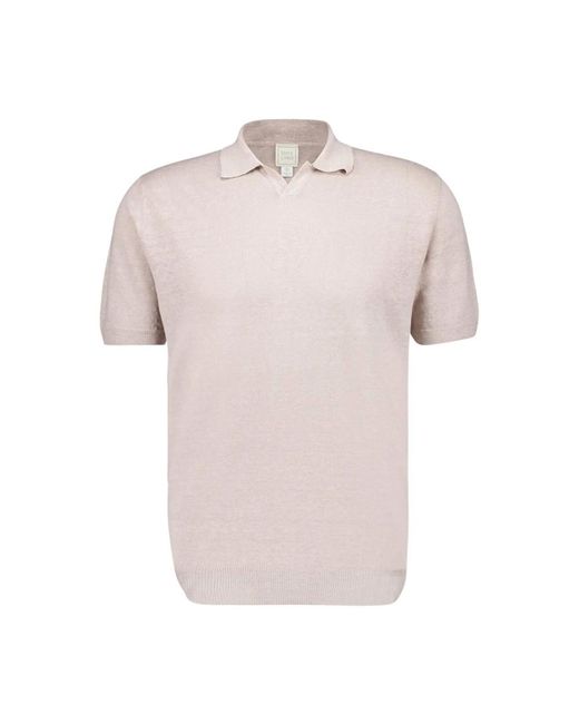 120% Lino Kurzarm-Strickpullover in Pink für Herren