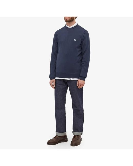 Fred Perry Blue Round-Neck Knitwear for men
