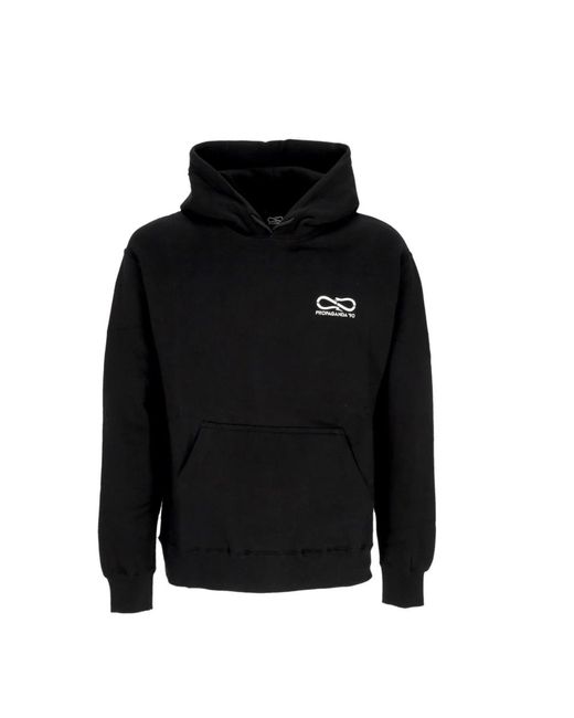Propaganda Schwarzer Novanta Hoodie Mit Kängurutasche in Black für Herren