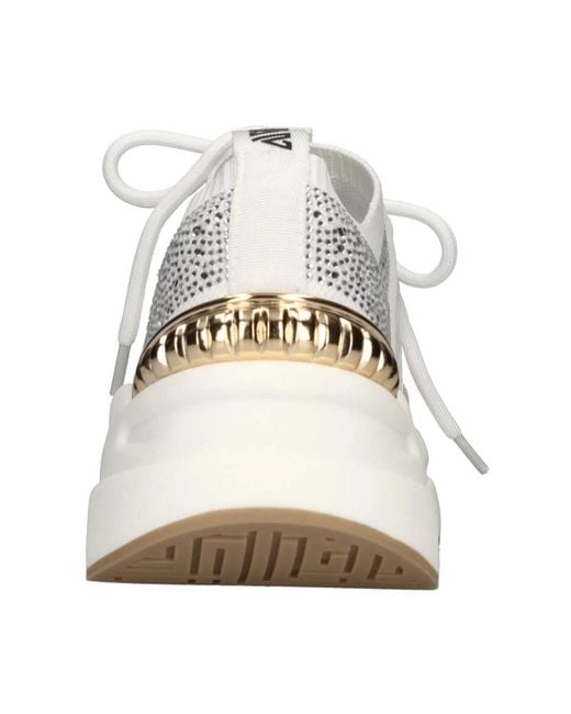 Emanuélle Vee Schoenen ,Wit ,Leer Sneakers Wit in het White