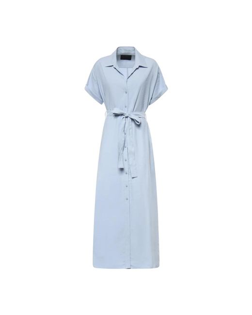Dondup Blue Shirt Dresses