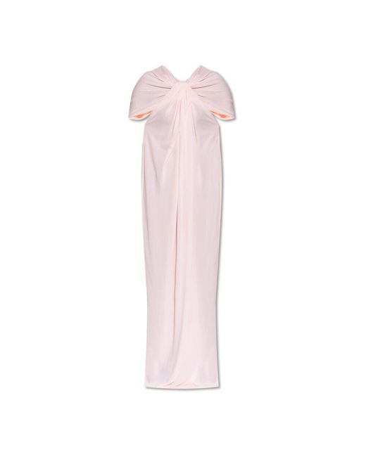 Jil Sander Pink Gedrapestes kleid