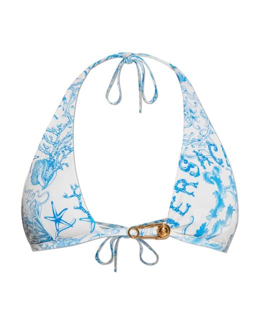 Versace Badmode ,Blauw ,Bikini Top in het White