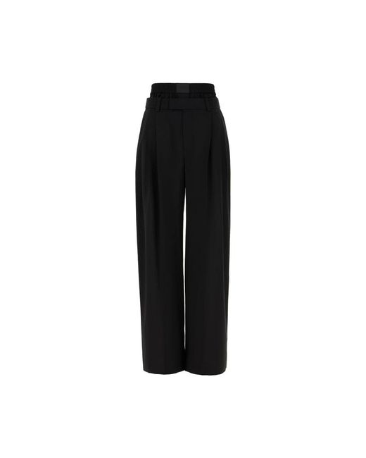 Alexander Wang Wide Trousers in het Black
