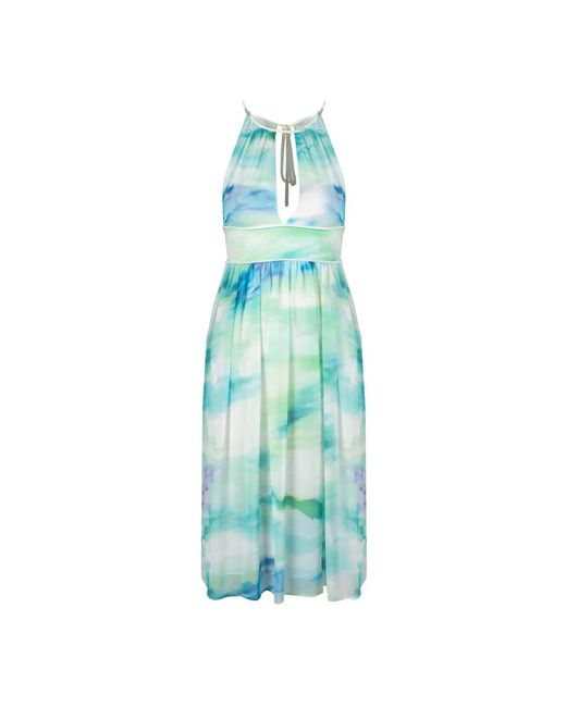 Patrizia Pepe Blue Elegantes Kleid Mit Reißverschluss Hinten