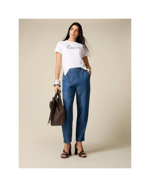 Oltre Tencel Joggers in het Blue