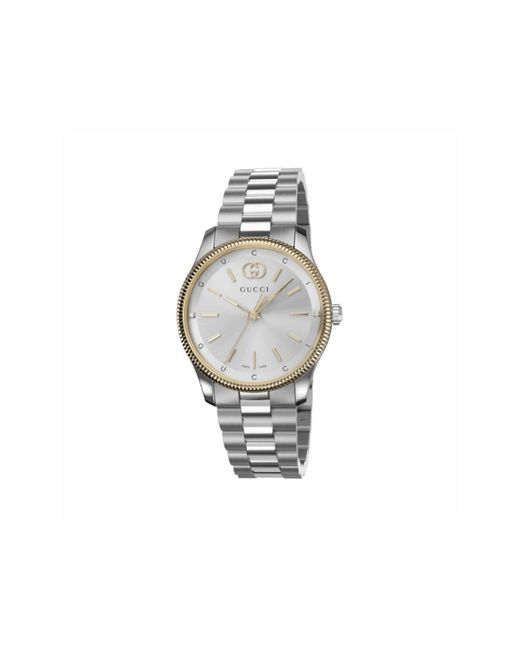 Ya1265063 - g-timeless 29 mm stainless steel case with gold-plated bezel di Gucci in Metallic