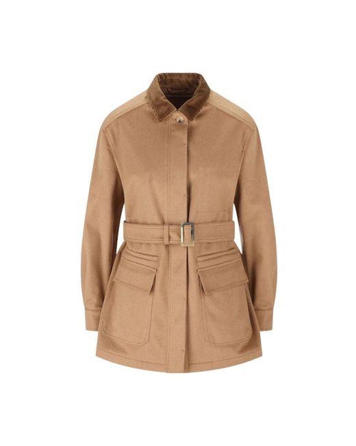 Belted Coats Max Mara en coloris Natural