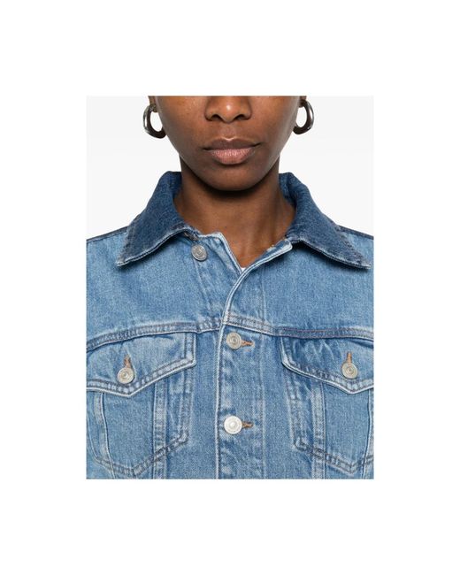 7 For All Mankind Blue Denim Jackets