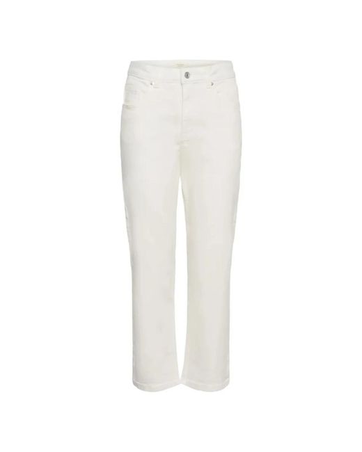 Cropped Jeans Part Two en coloris White