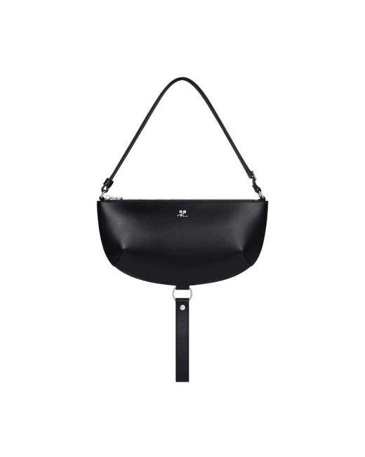 Courreges Black Bag Holy Eclipse Leather