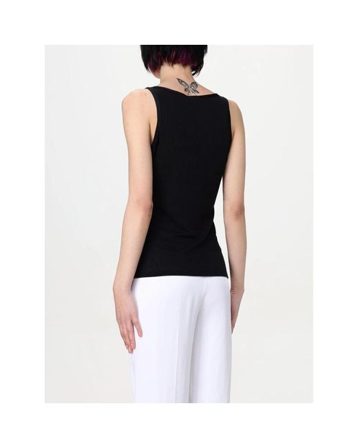HUGO Black Sleeveless Tops