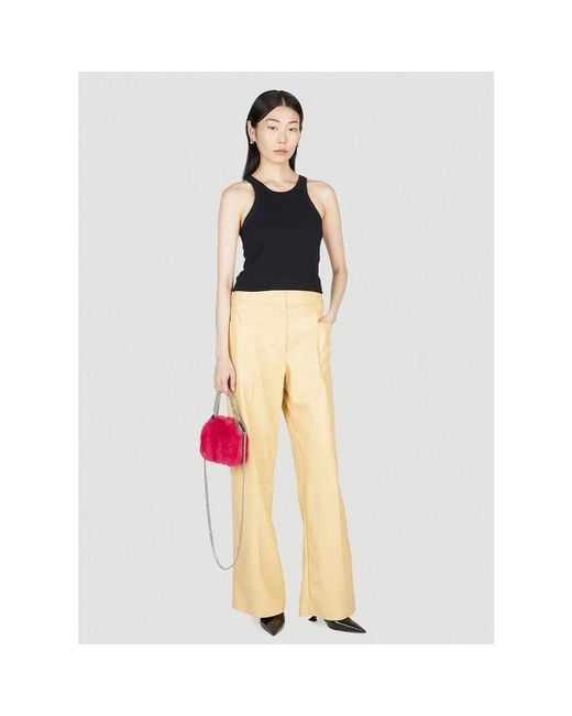 Stella McCartney Yellow Leather Trousers