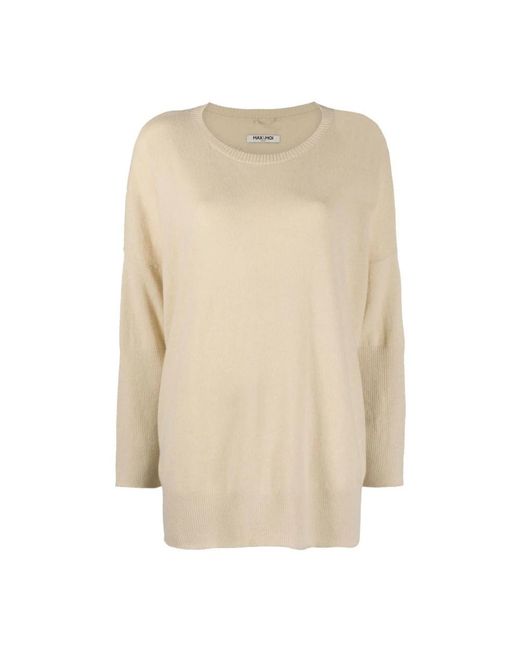 Max & Moi Mll Round Neck Sweater in het Natural