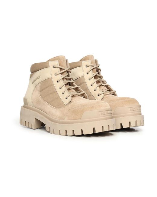 Balenciaga Natural Lace-Up Boots for men