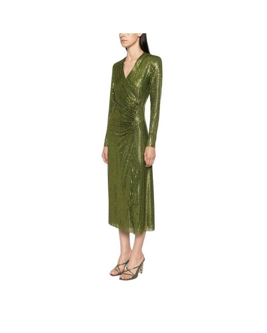 Self-Portrait Green Midi Dresses
