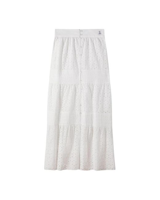 Maxi Skirts Patrizia Pepe de color White