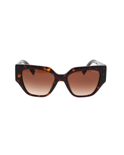 Vogue Brown Sonnenbrille mit unregelmäßiger form und mutigem und dynamischem stil,quadratische sonnenbrille - stilvoll und elegant