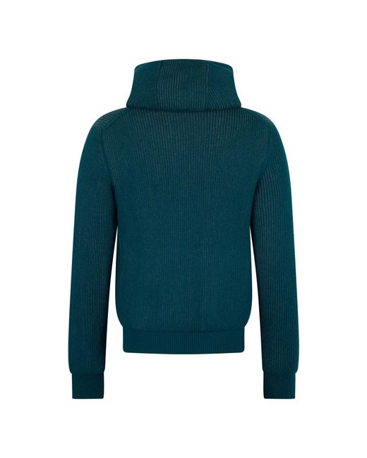 Moorer Hoodies & Sweatvesten ,Groen ,Leer Hooded Jacket in het Green voor heren