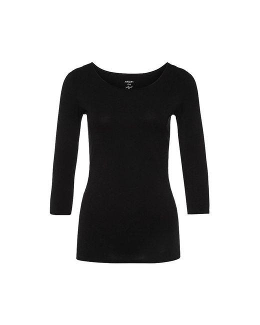 Marc Cain Tops ,Zwart ,Fijne Top Met Lange Mouwen in het Black