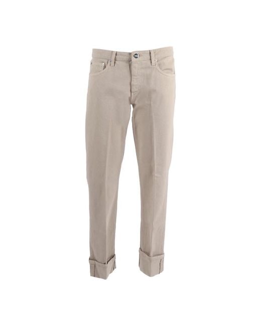 Dondup Gray Straight Fit Jeans for men