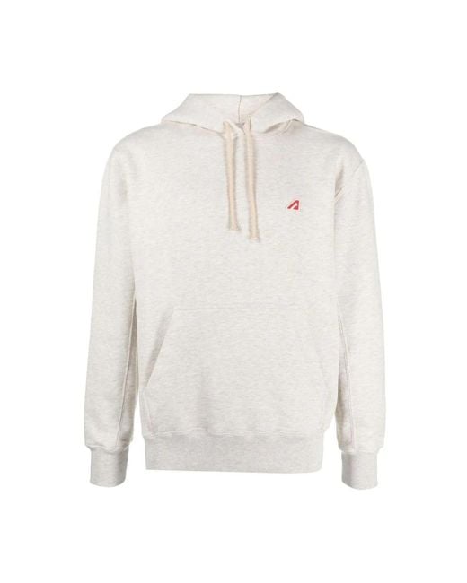 Autry Hoodies & Sweatvesten ,Katoen Cotton Hoodie in het White voor heren