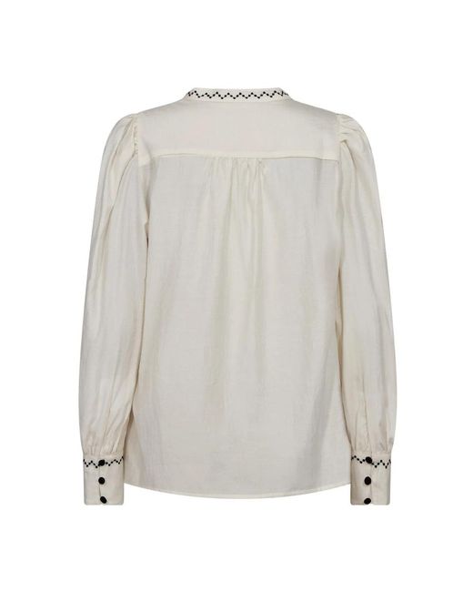 co'couture Overhemden ,Wit ,Blouses in het Gray