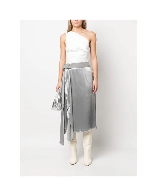 Midi Skirts Fendi de color Gray