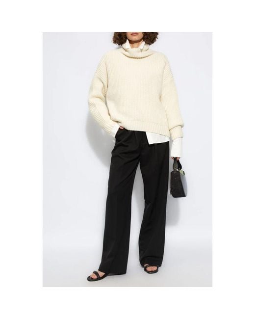 Straight Trousers di Anine Bing in Black