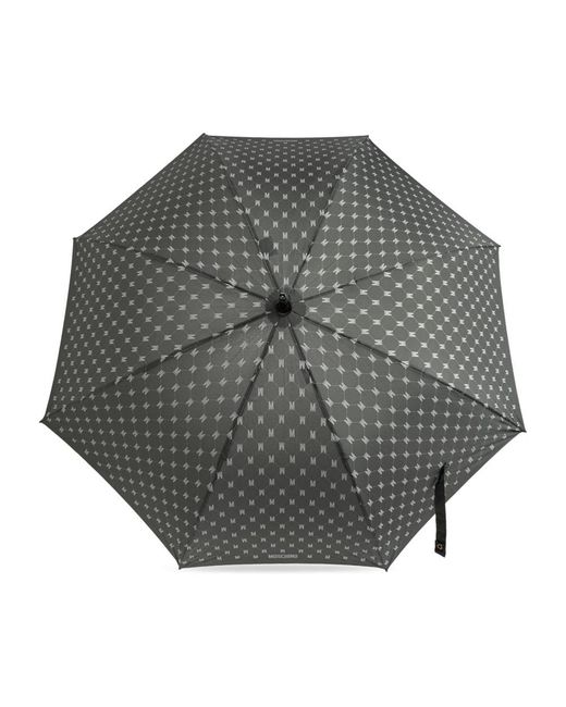 Moschino Accessoires ,Grijs ,Polyester Monogram Paraplu in het Gray