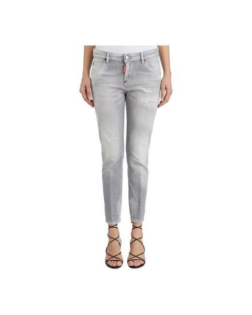 DSquared² Gray Slim-Fit Jeans