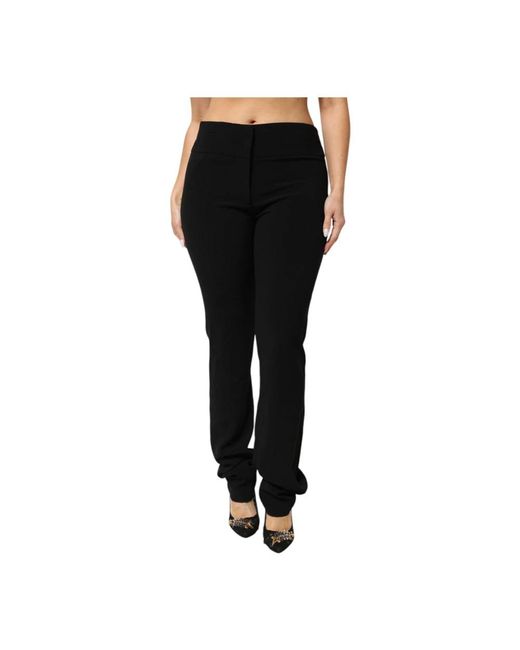 Exte Black Slim-Fit Trousers