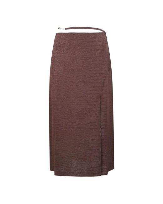 Midi Skirts Jacquemus de color Brown