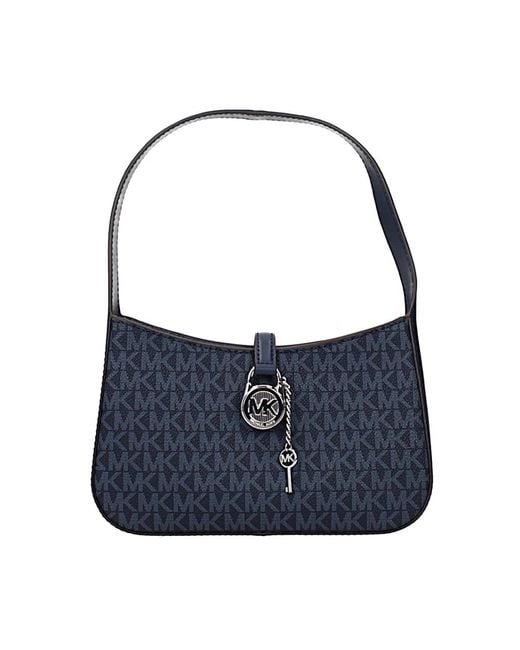 Michael Kors Blue Stilvolle Lederhandtasche Für Frauen