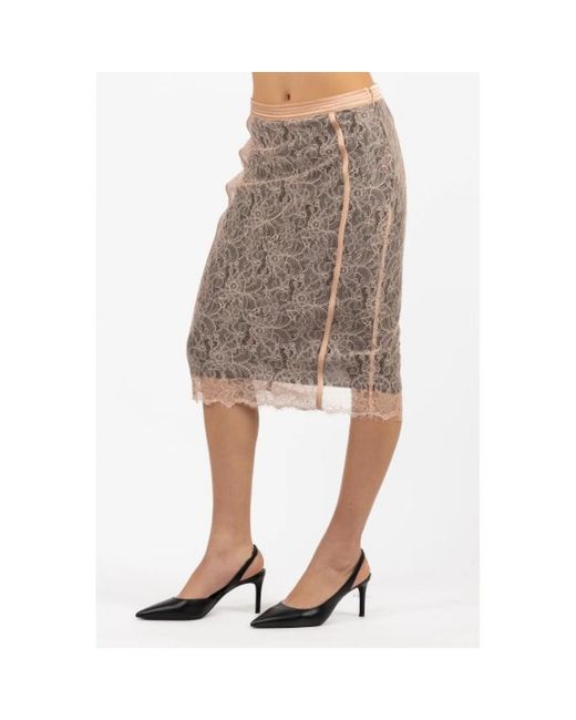 Elisabetta Franchi Gray Midi Skirts