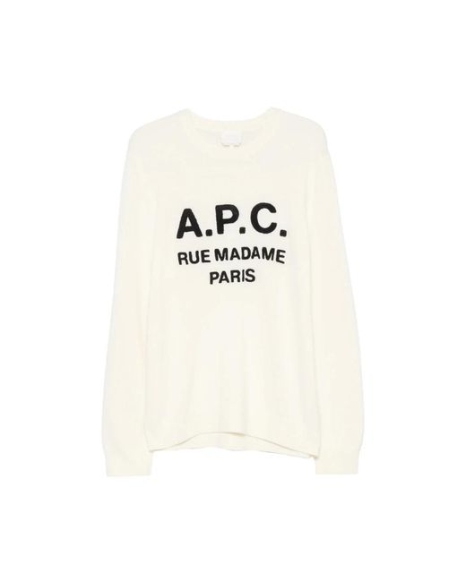 A.P.C. White Neutrals Sweaters & Knitwear for men