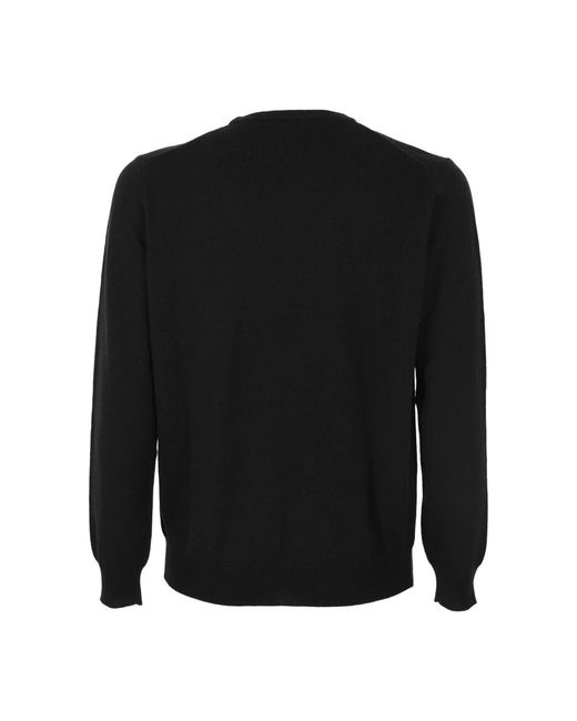 Kangra Black Round-Neck Knitwear for men