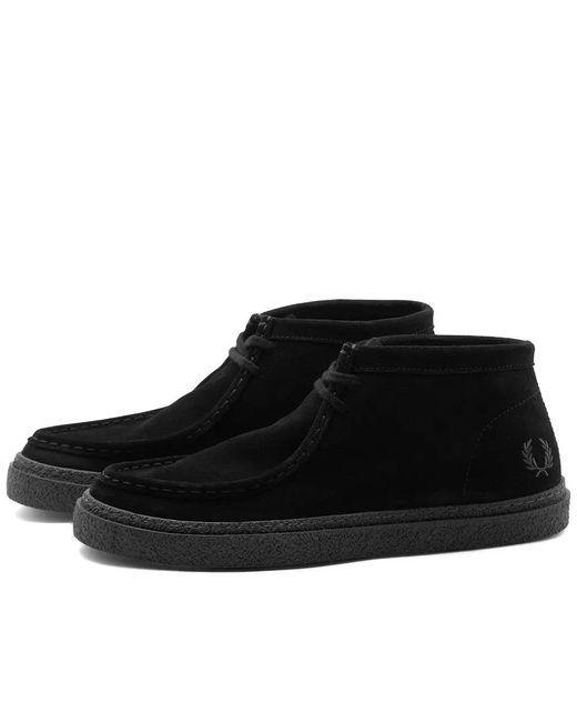 Fred Perry Black Lace-Up Boots for men