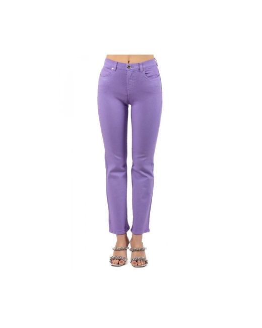 Pinko Purple Slim-Fit Trousers