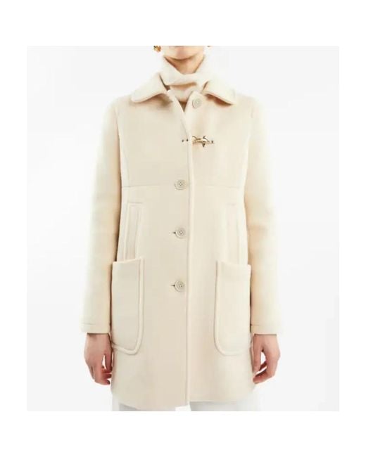 Fay Natural Single-Breasted Coats
