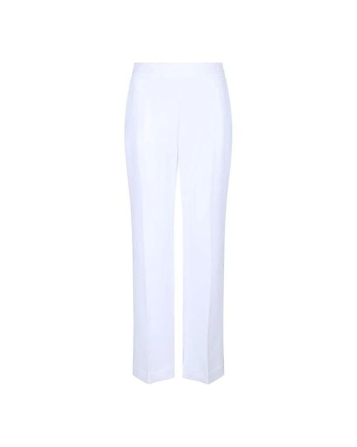 Elisabetta Franchi White Straight Trousers