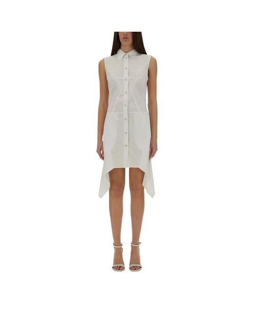 Helmut Lang White Shirt Dresses
